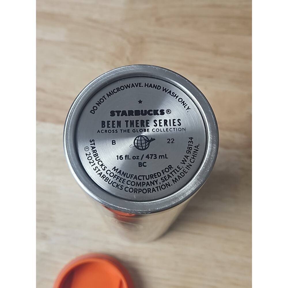 Starbucks Been There Series Las Vegas 16 Oz Travel Coffee Cup 2021 Stainless - Picture 15 of 16